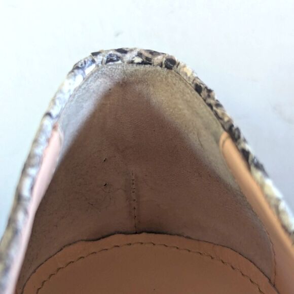 AGL Embossed Snakeskin Leather Flats 6/36 Rock Glam Boho Preppy Chic Whimsigoth - Picture 13 of 13